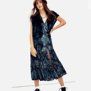 Free People On My Mind Velvet Maxi Top Dress SIZE:XS